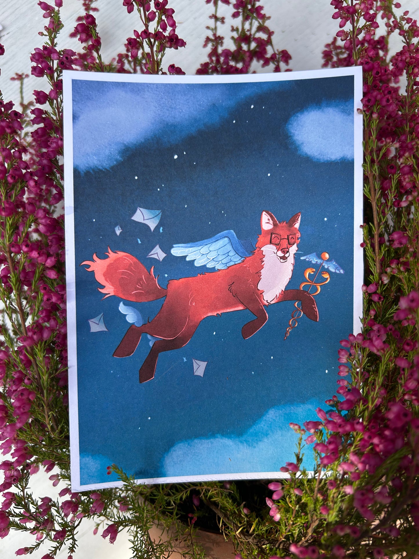 Hermes róka képeslap