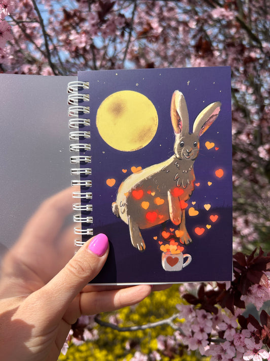 Kávé-szerető nyúl notesz A6